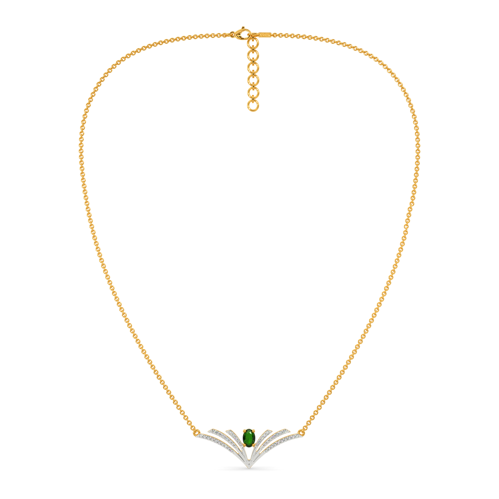 Green Spark Diamond Necklaces
