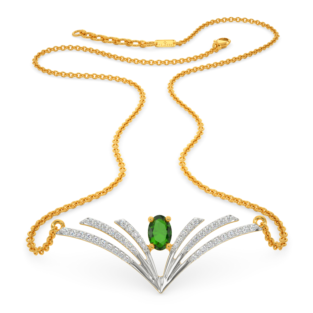 Green Spark Diamond Necklaces