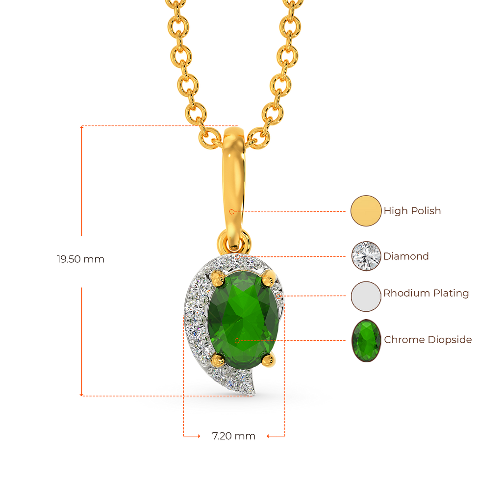 Green Glow Diamond Pendants