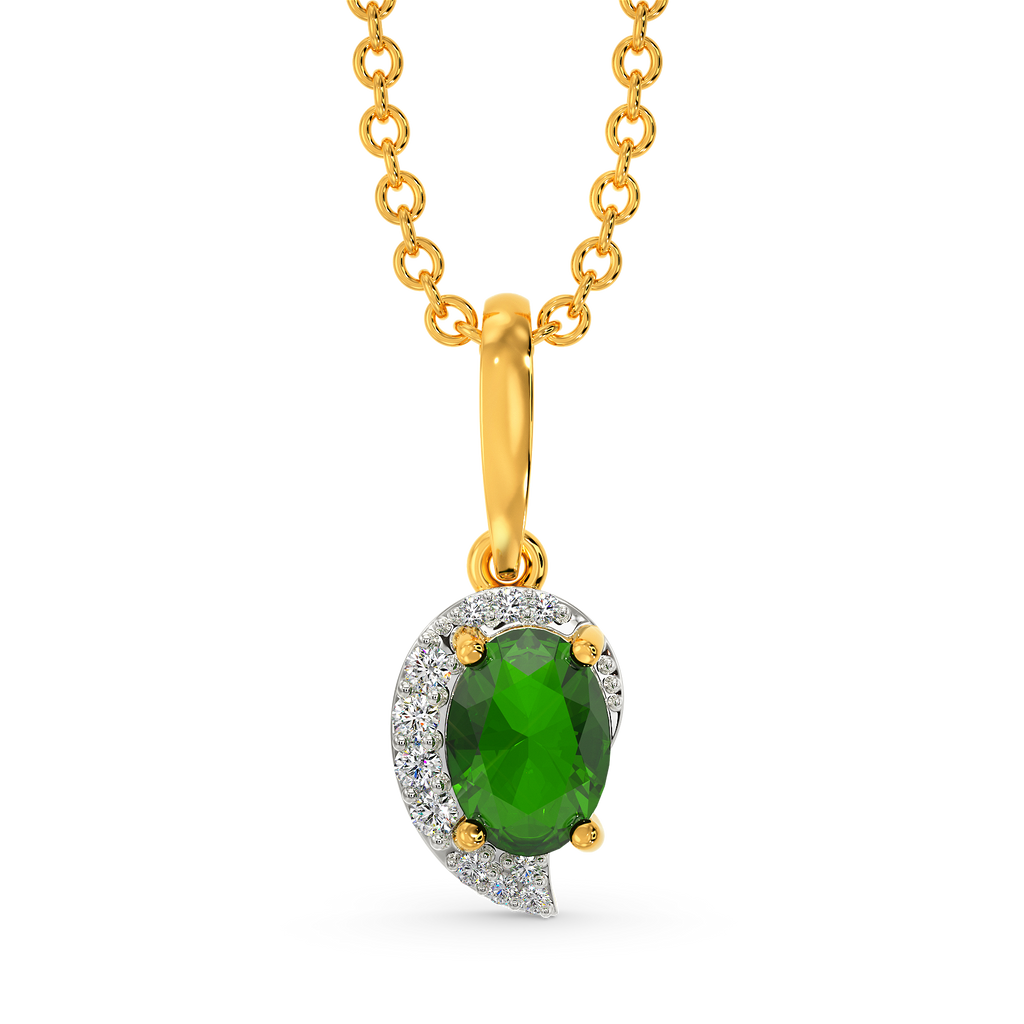Green Glow Diamond Pendants