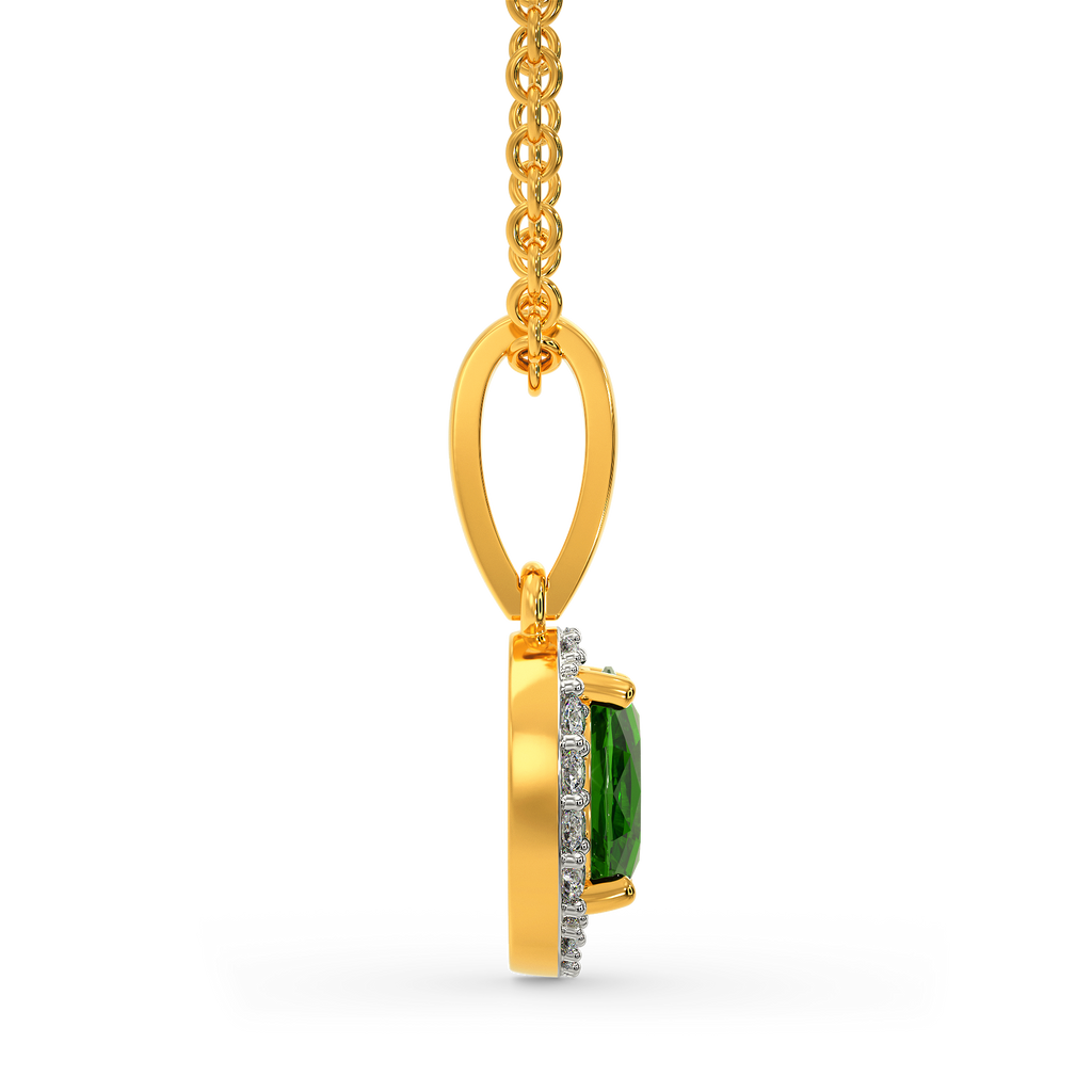 Green Glow Diamond Pendants
