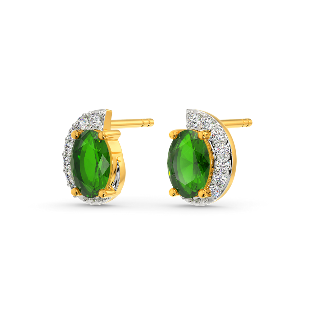Green Glow Diamond Earrings