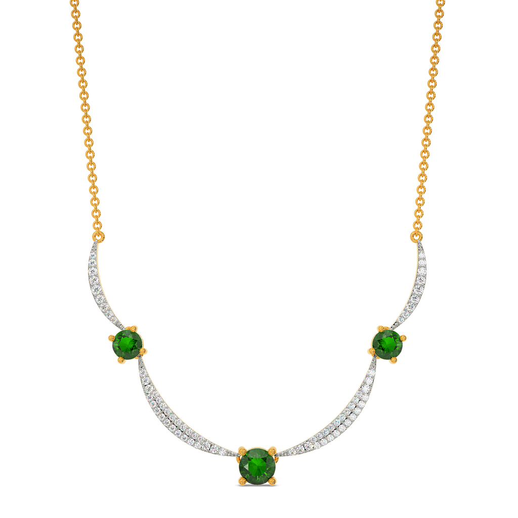 Green Symphony Diamond Necklaces
