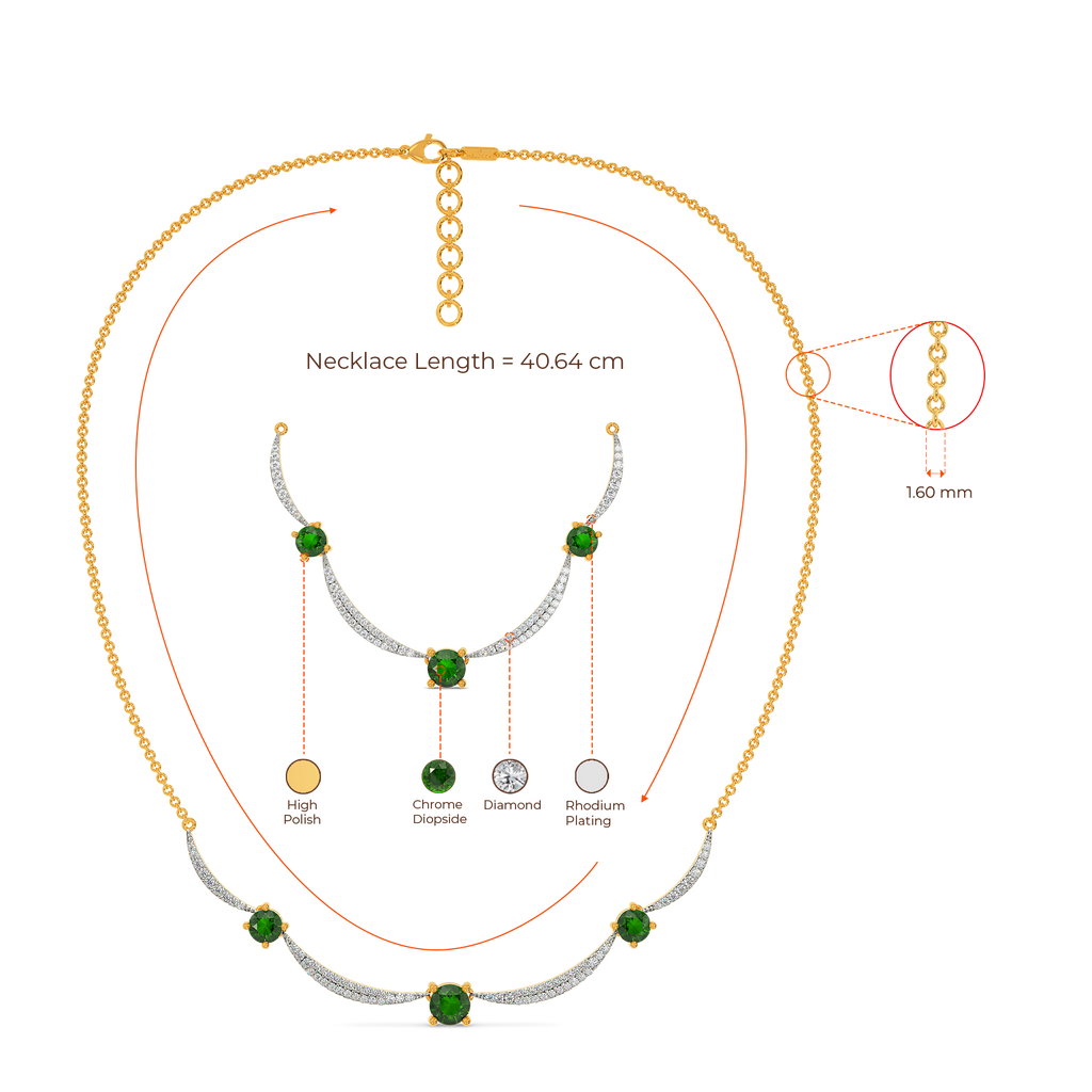 Green Symphony Diamond Necklaces