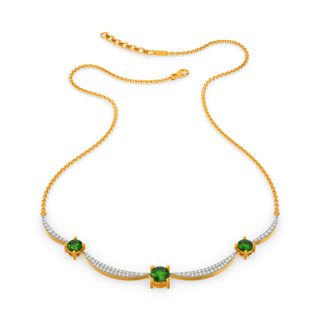 Green Symphony Diamond Necklaces