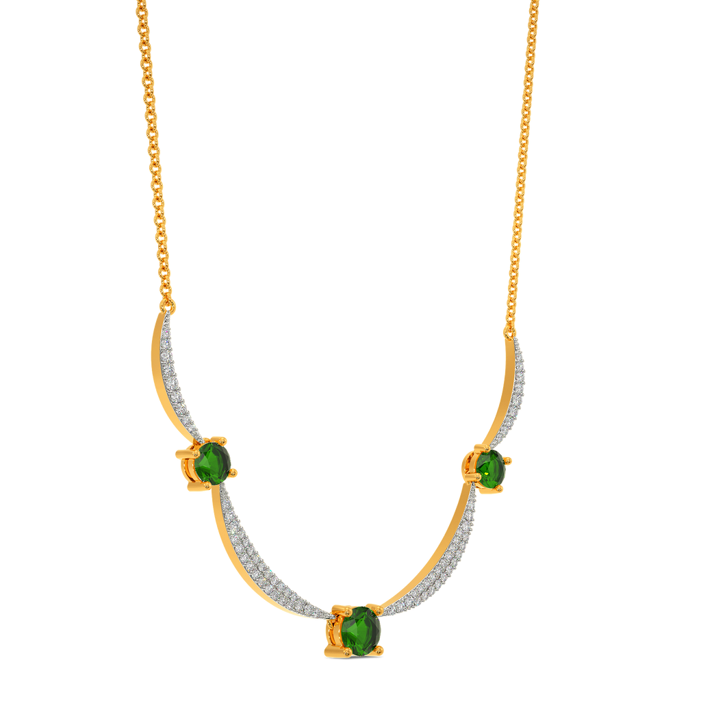Green Symphony Diamond Necklaces