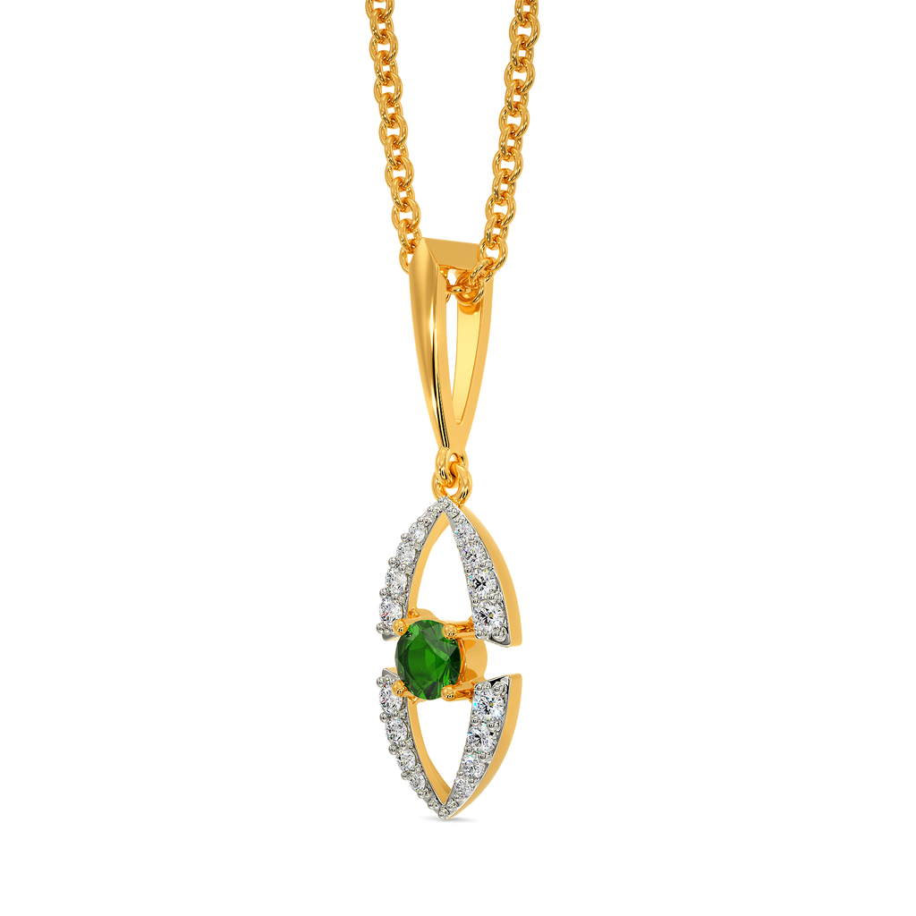 Green Symphony Diamond Pendants