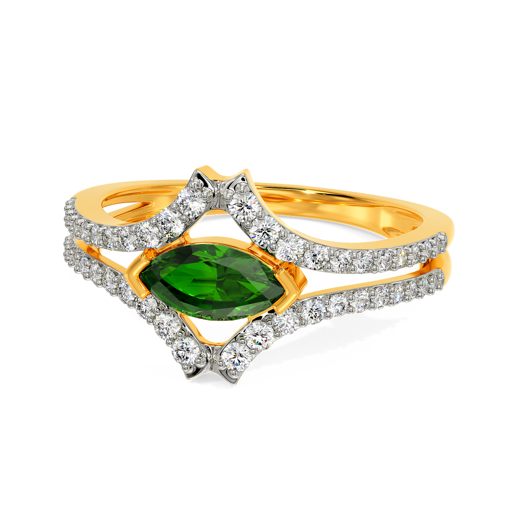 Green Vibes Only Diamond Rings
