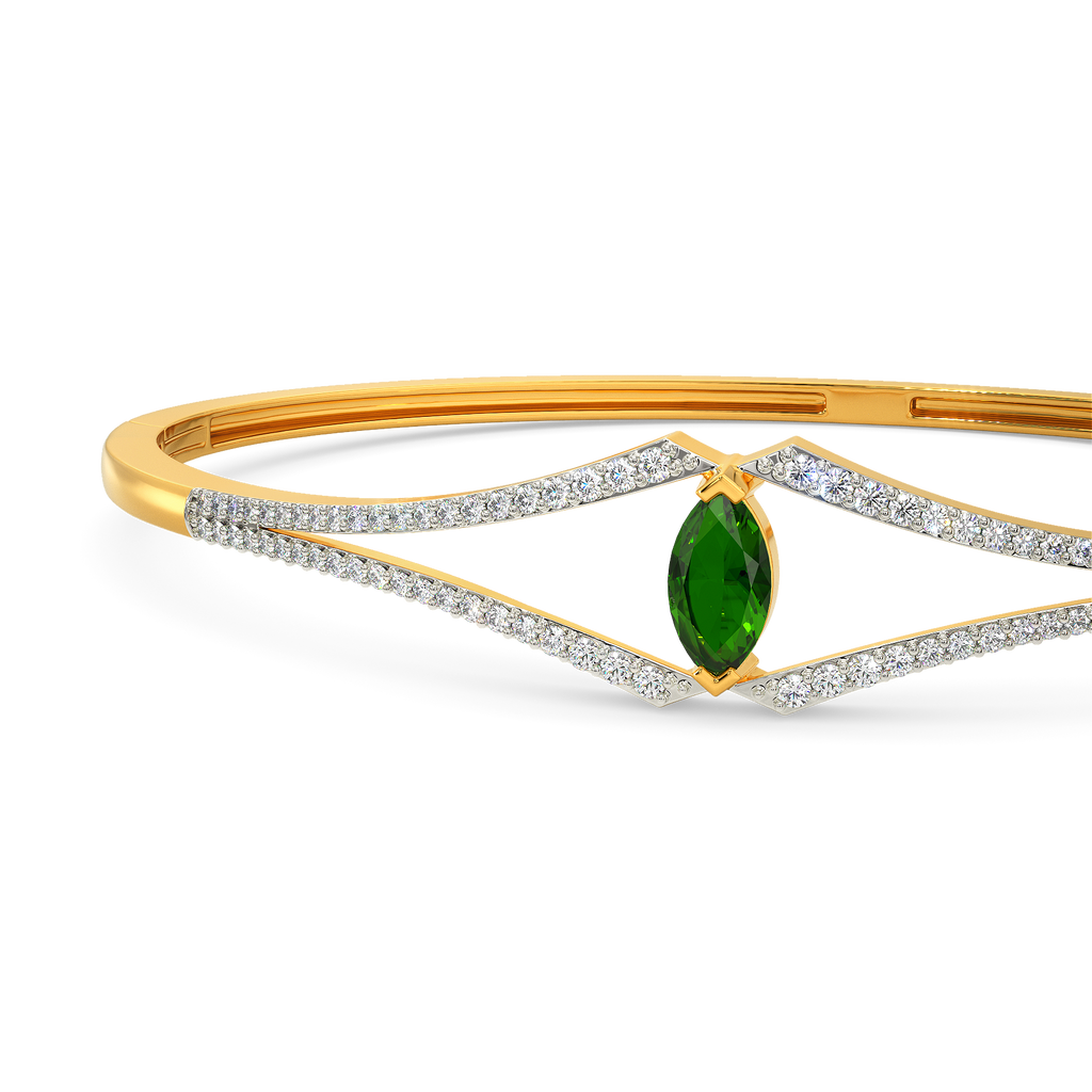Green Vibes Only Diamond Bangles