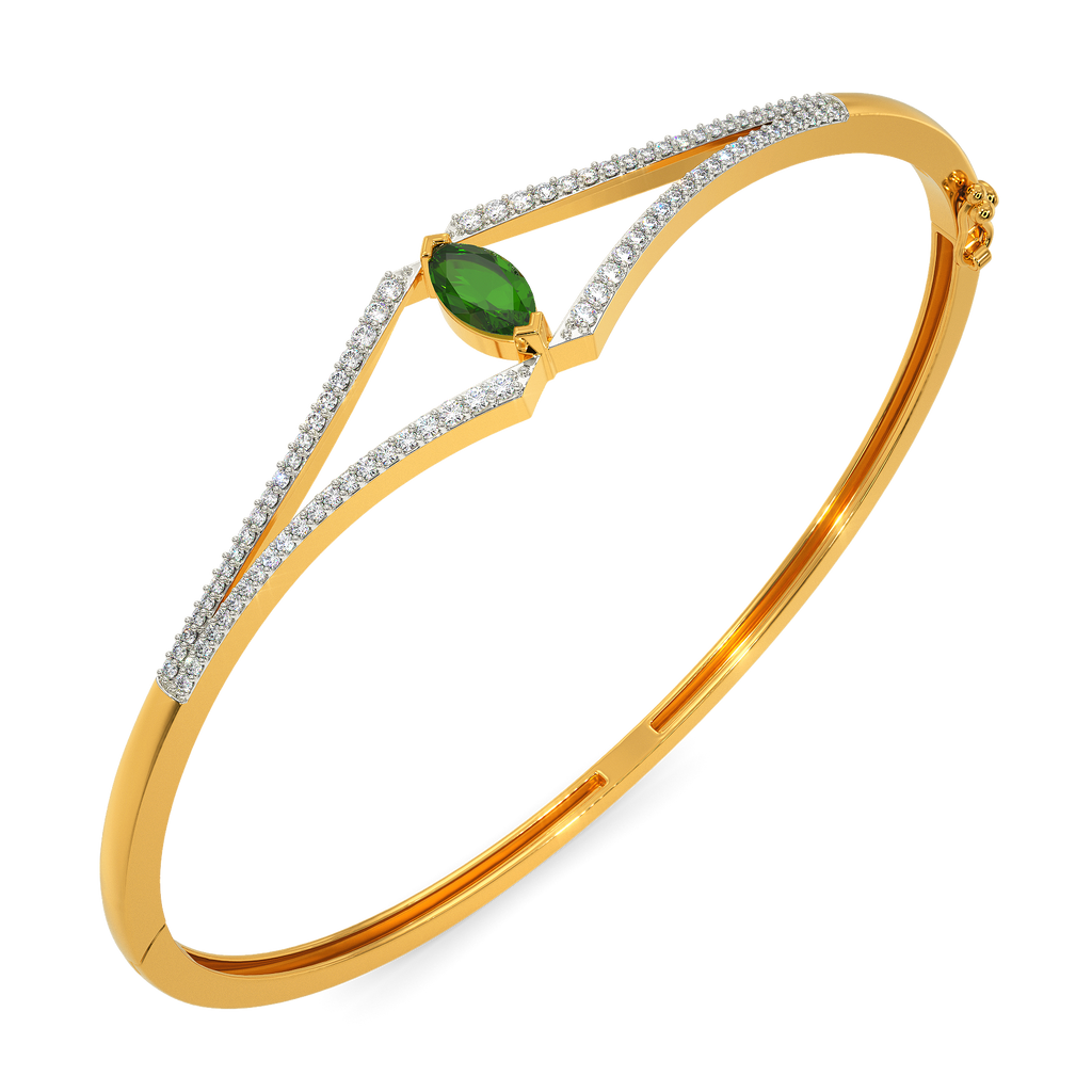 Green Vibes Only Diamond Bangles