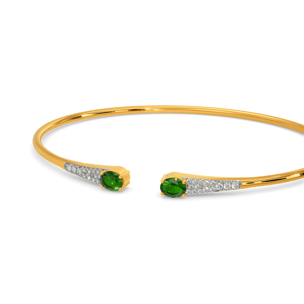 Green Zen Diamond Bangles