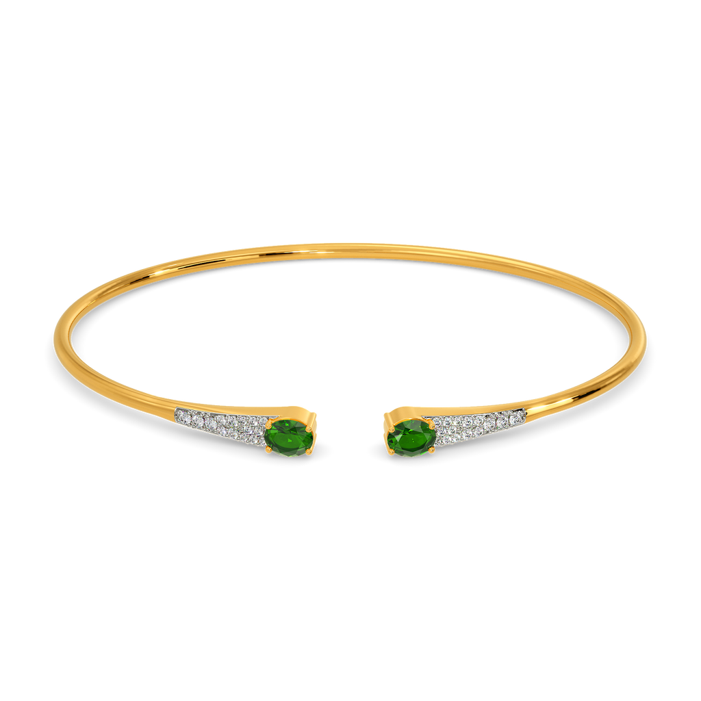 Green Zen Diamond Bangles