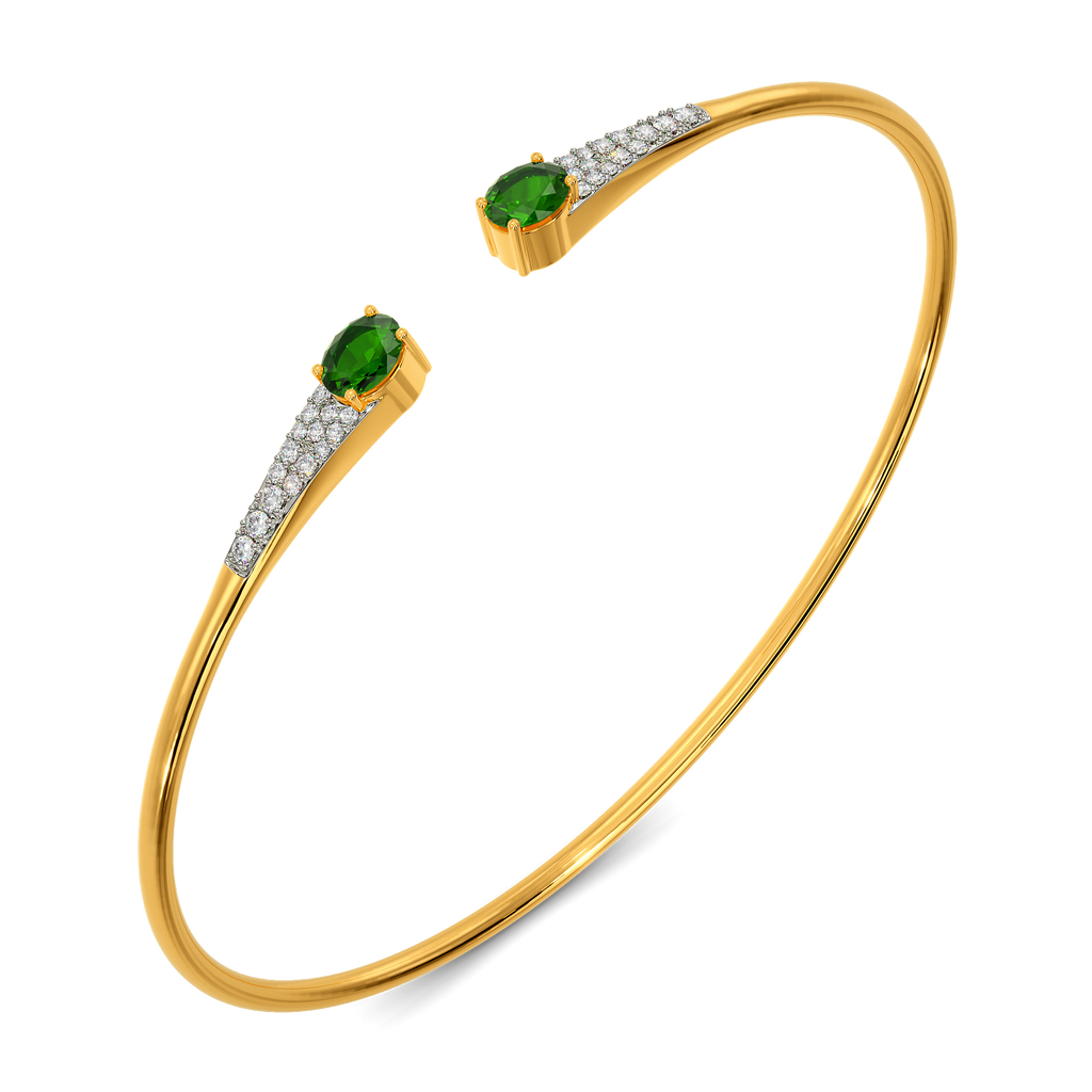 Green Zen Diamond Bangles