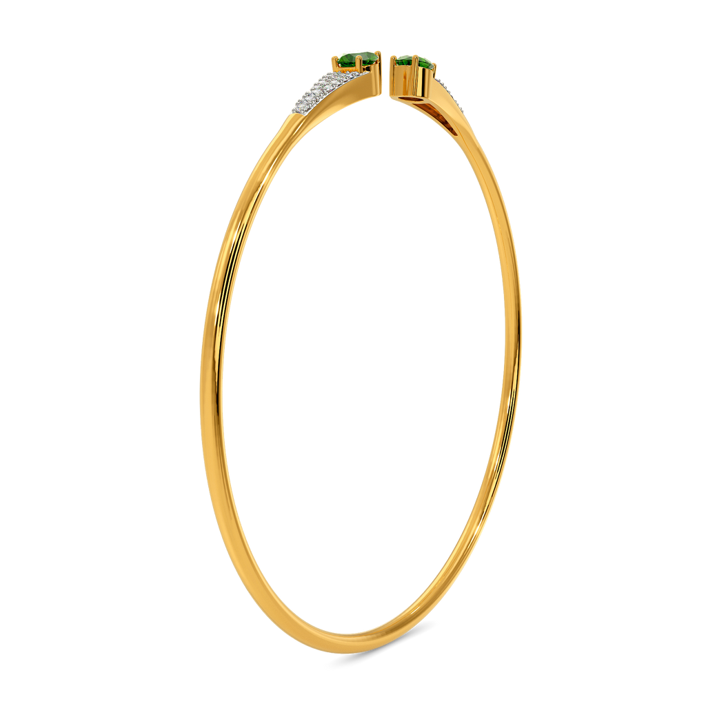 Green Zen Diamond Bangles