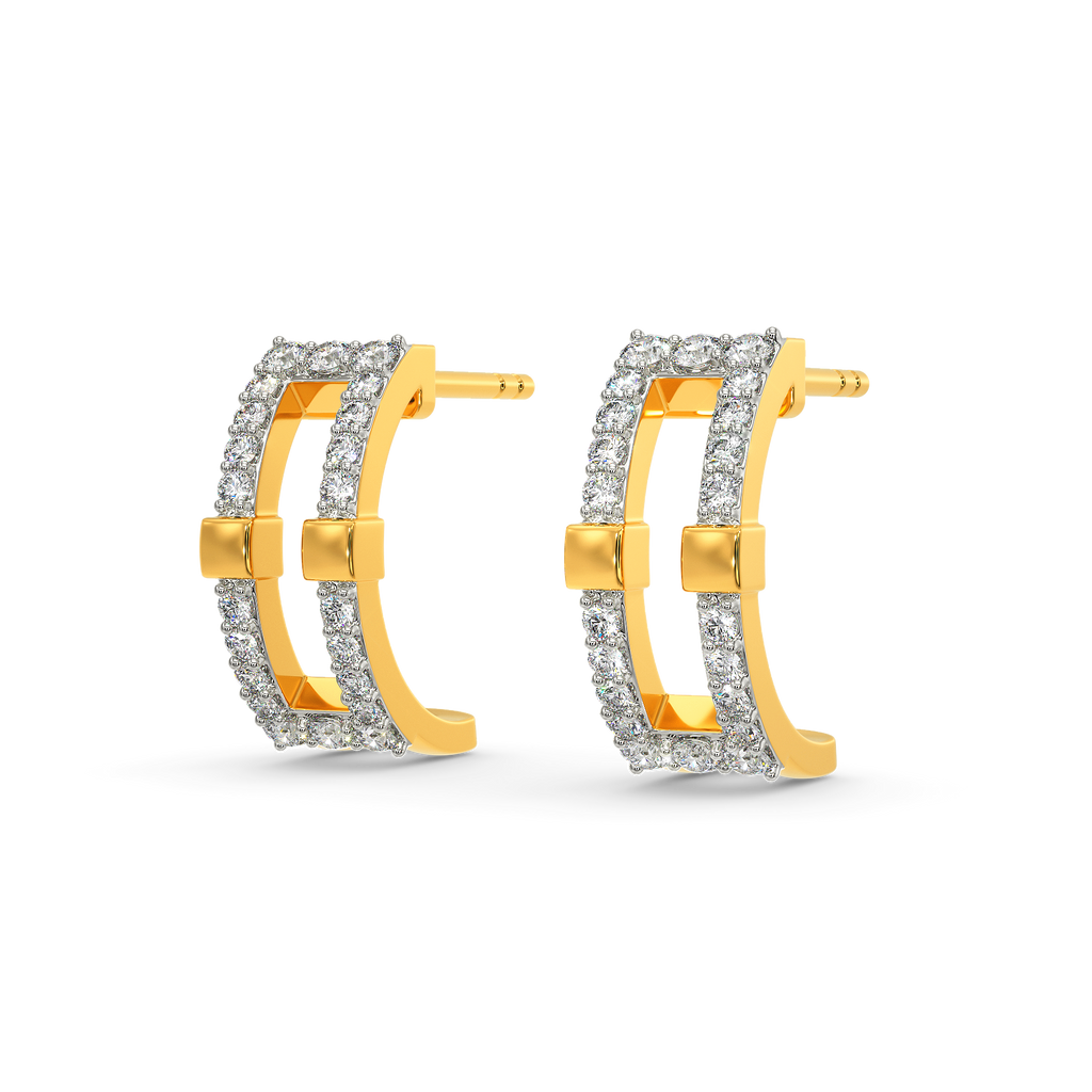 Bold Balance Diamond Earrings