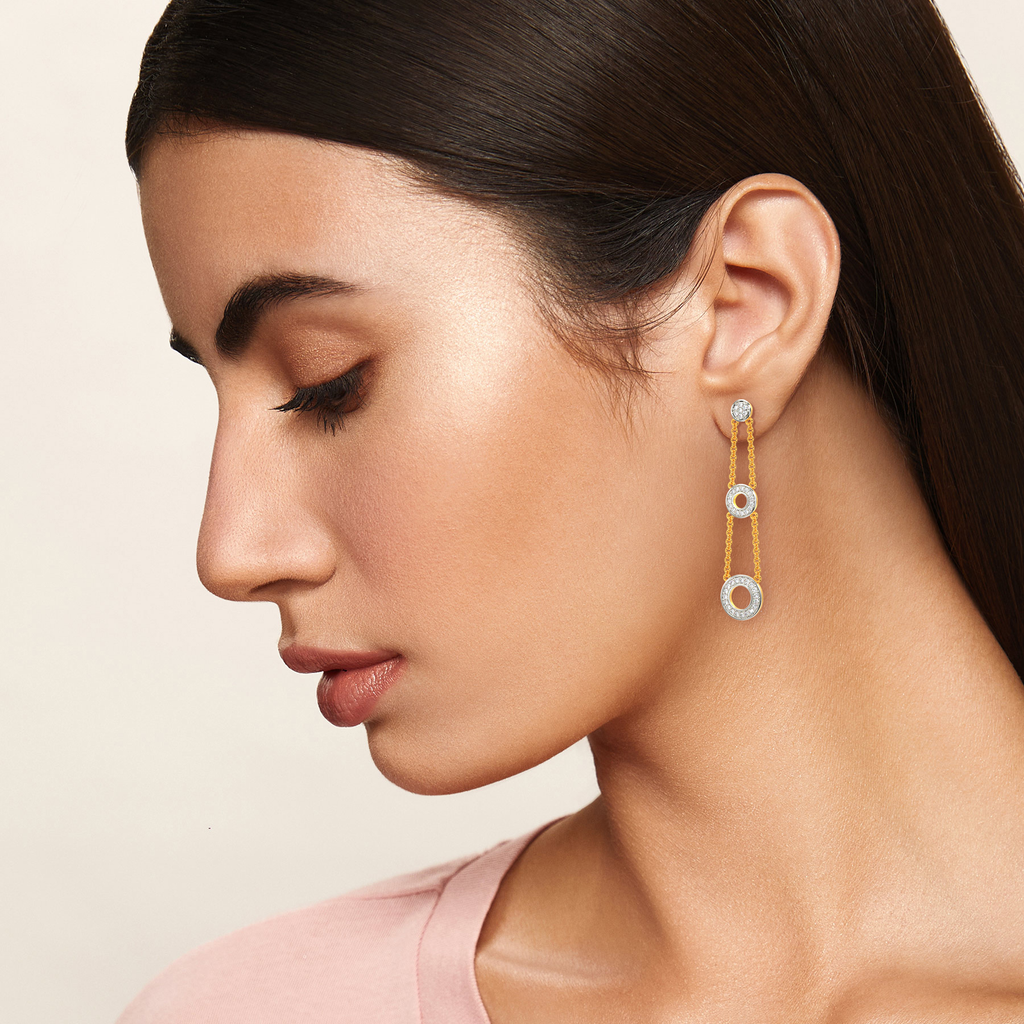 Crazy String Love Diamond Earrings