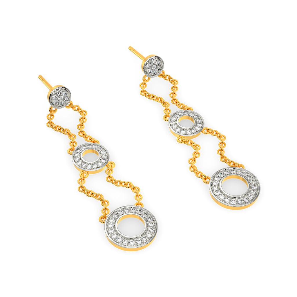 Crazy String Love Diamond Earrings
