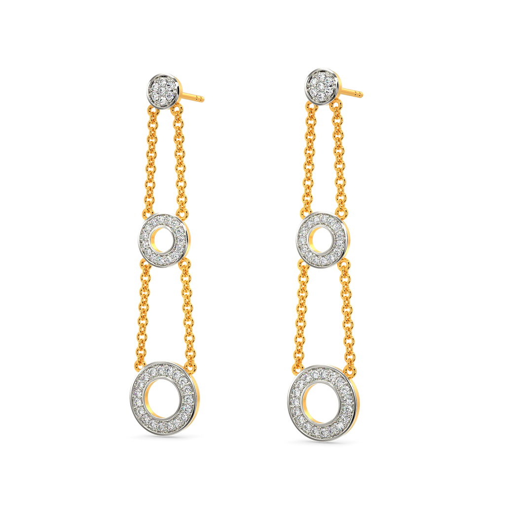 Crazy String Love Diamond Earrings