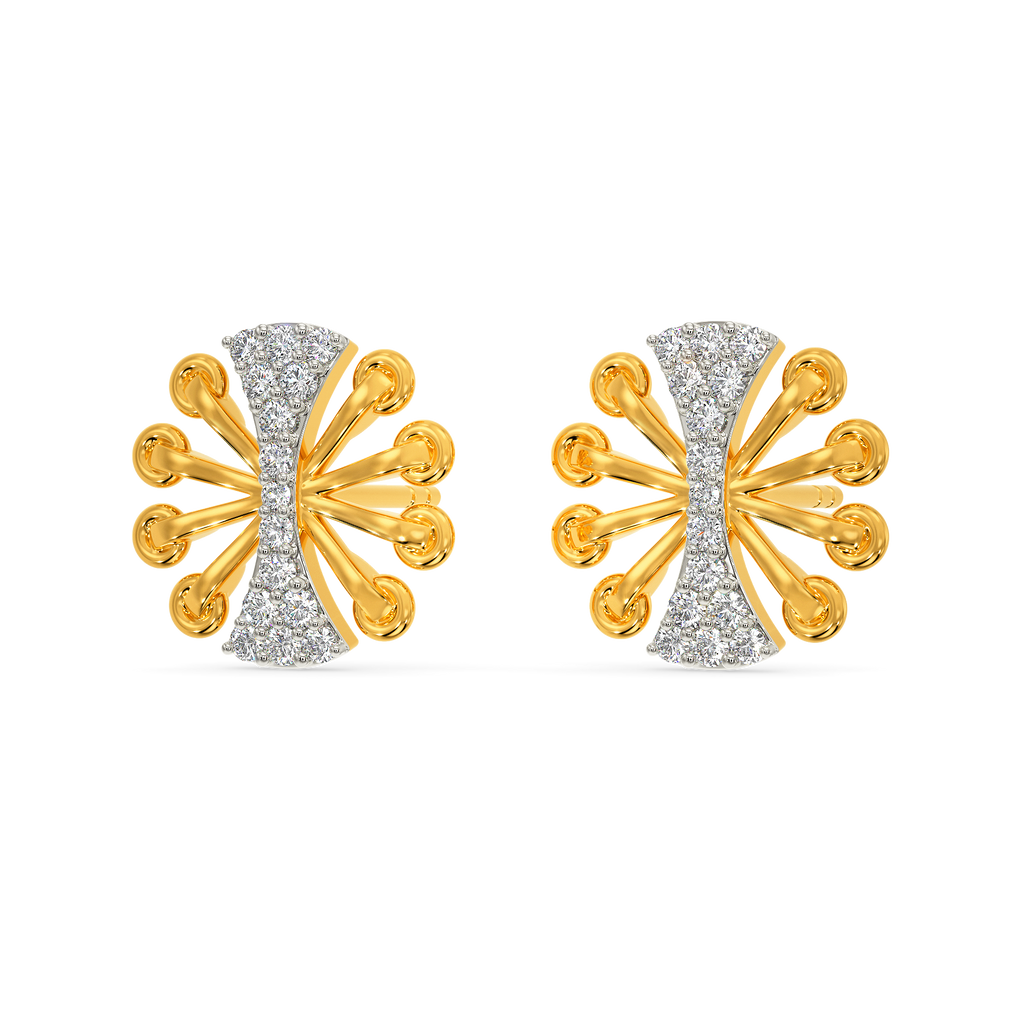 Lacy Shim Diamond Earrings