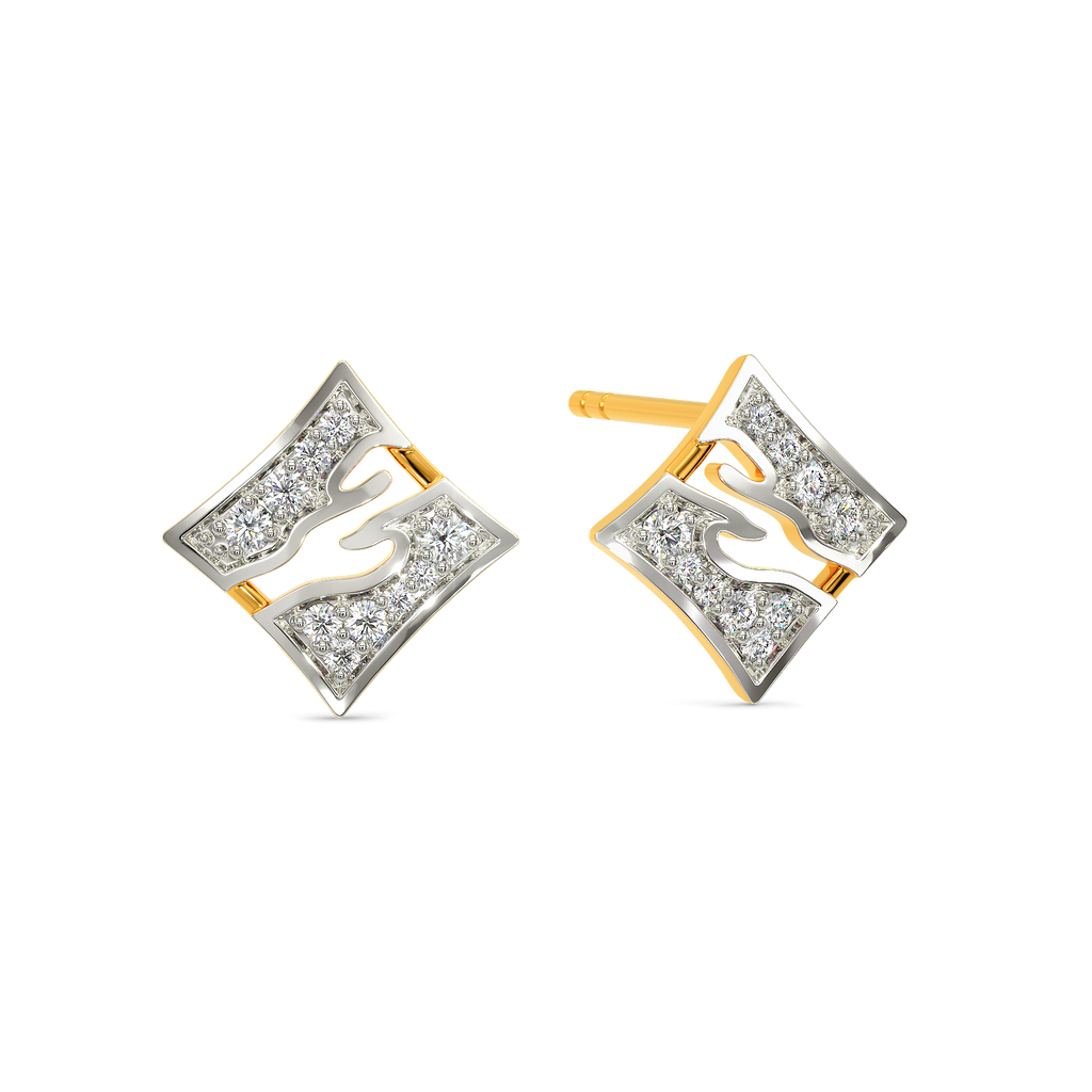 Edge Power Diamond Earrings