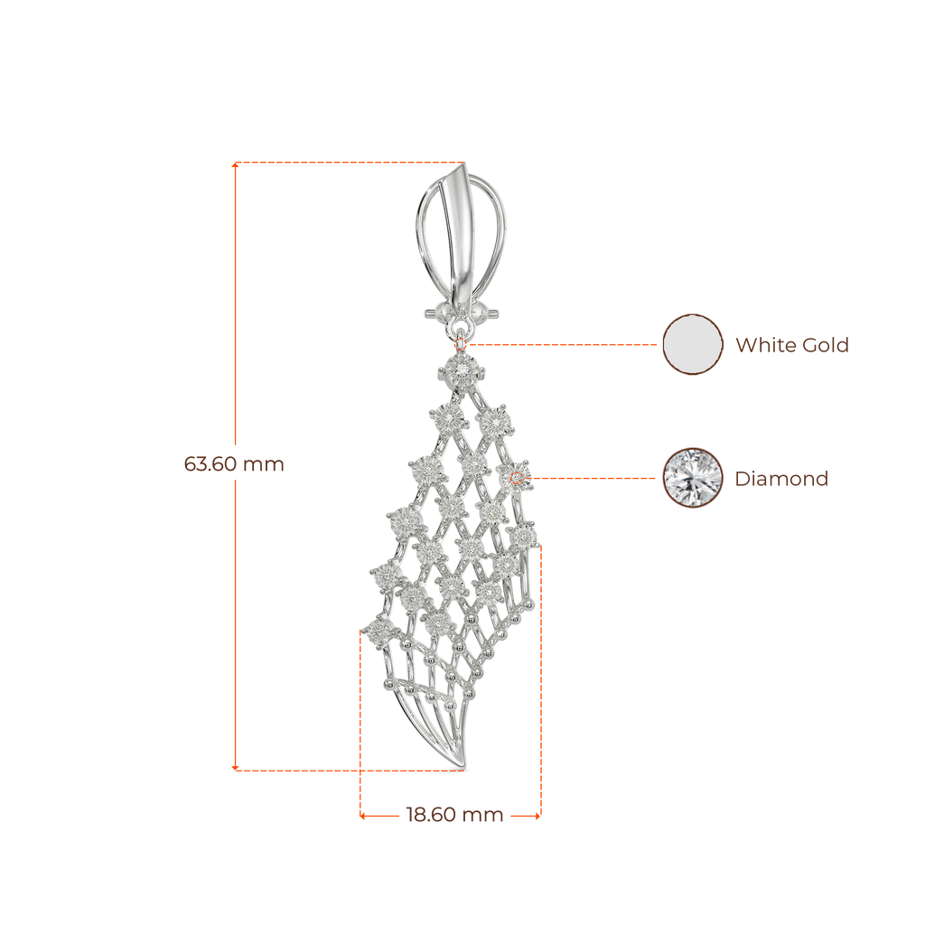 Mesh Merised Diamond Earrings