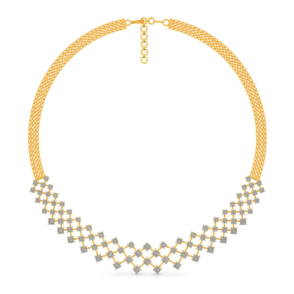 Mesh Sparkle Diamond Necklaces