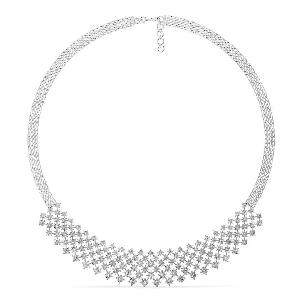 In A Mesh Mood Diamond Necklaces