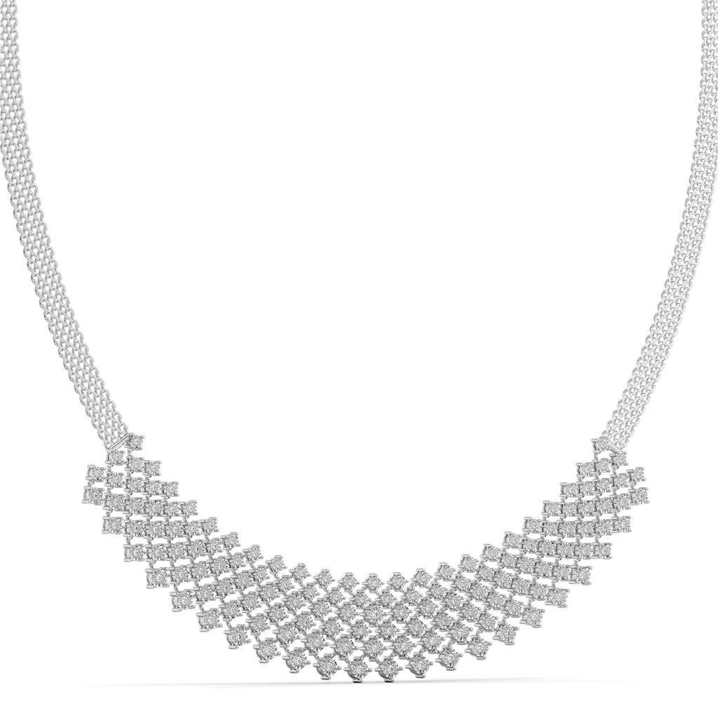 In A Mesh Mood Diamond Necklaces