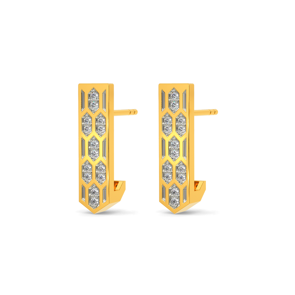 Enigmatic Scales Diamond Earrings