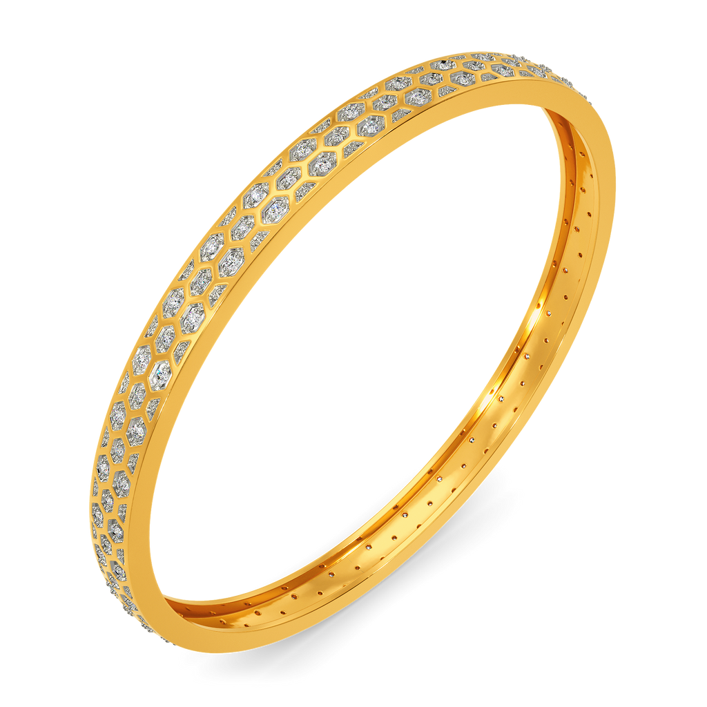 Enigmatic Scales Diamond Bangles