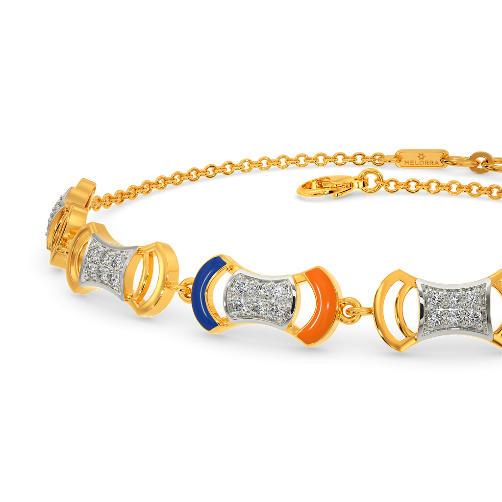 Orangish Diamond Bracelets
