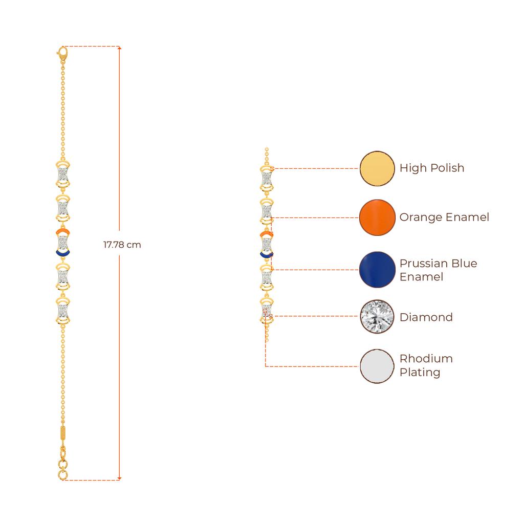 Orangish Diamond Bracelets