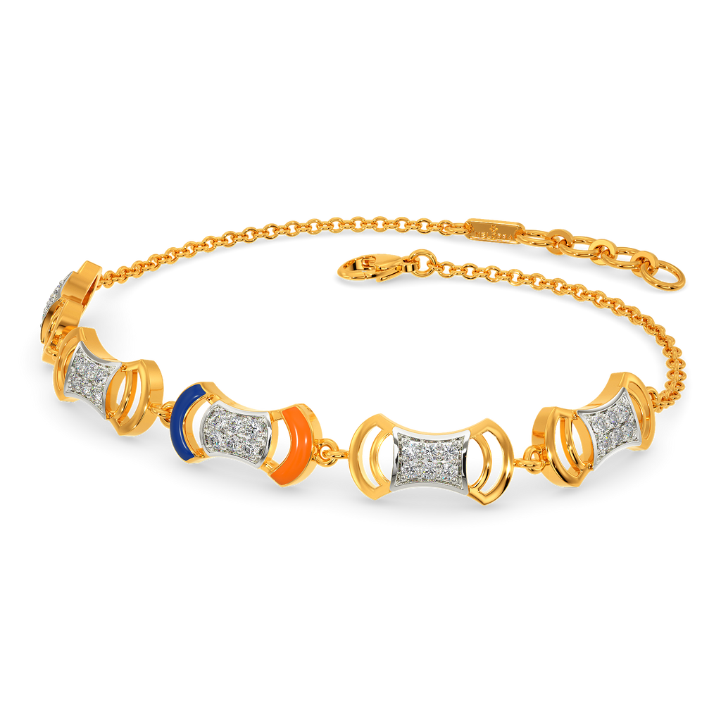 Orangish Diamond Bracelets