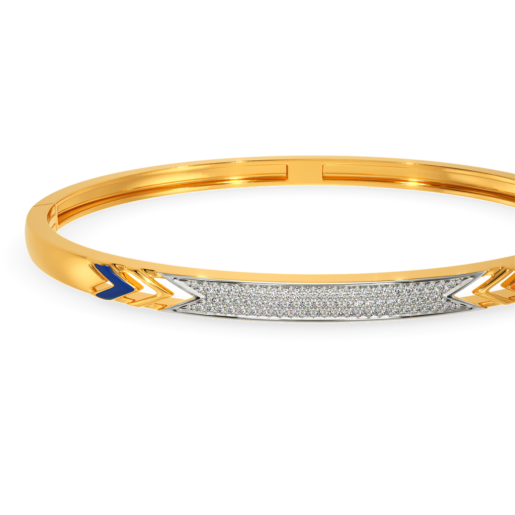 Orangish Diamond Bangles