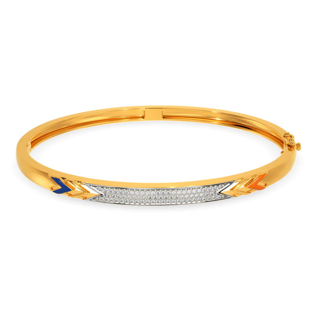 Orangish Diamond Bangles