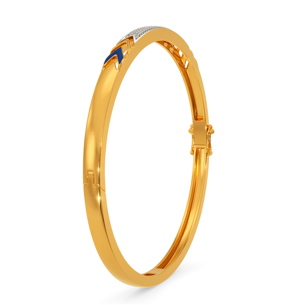 Orangish Diamond Bangles
