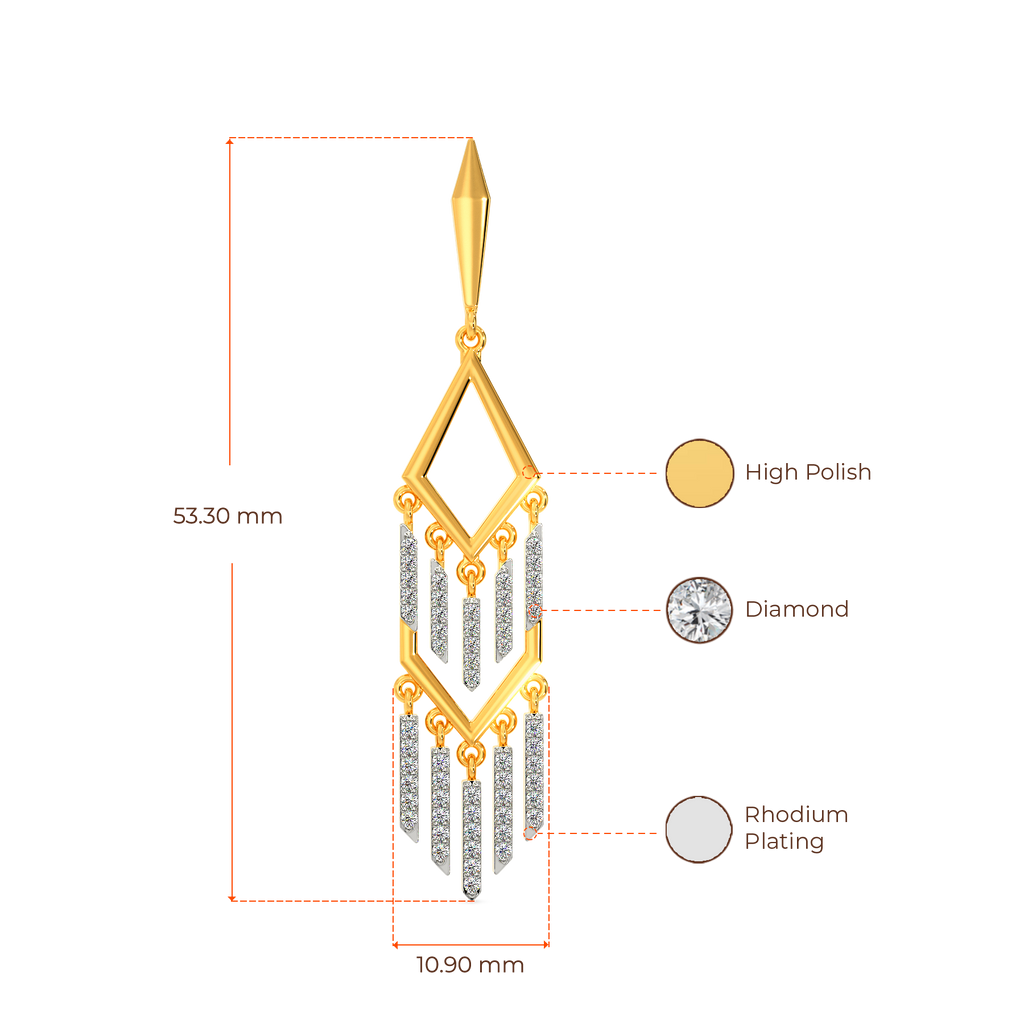 Dazzle In Fringe Diamond Earrings