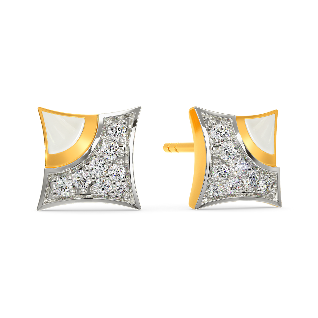 White Suited Diamond Earrings