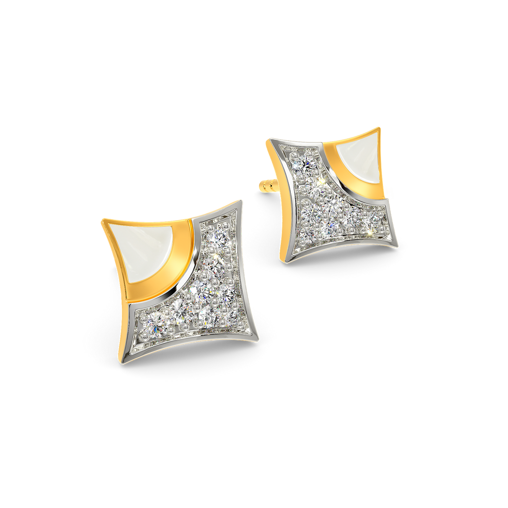 White Suited Diamond Earrings