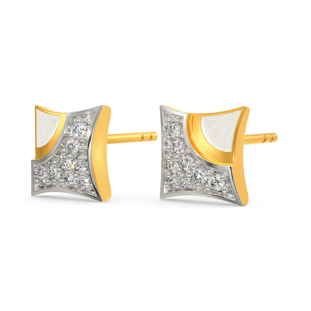 White Suited Diamond Earrings