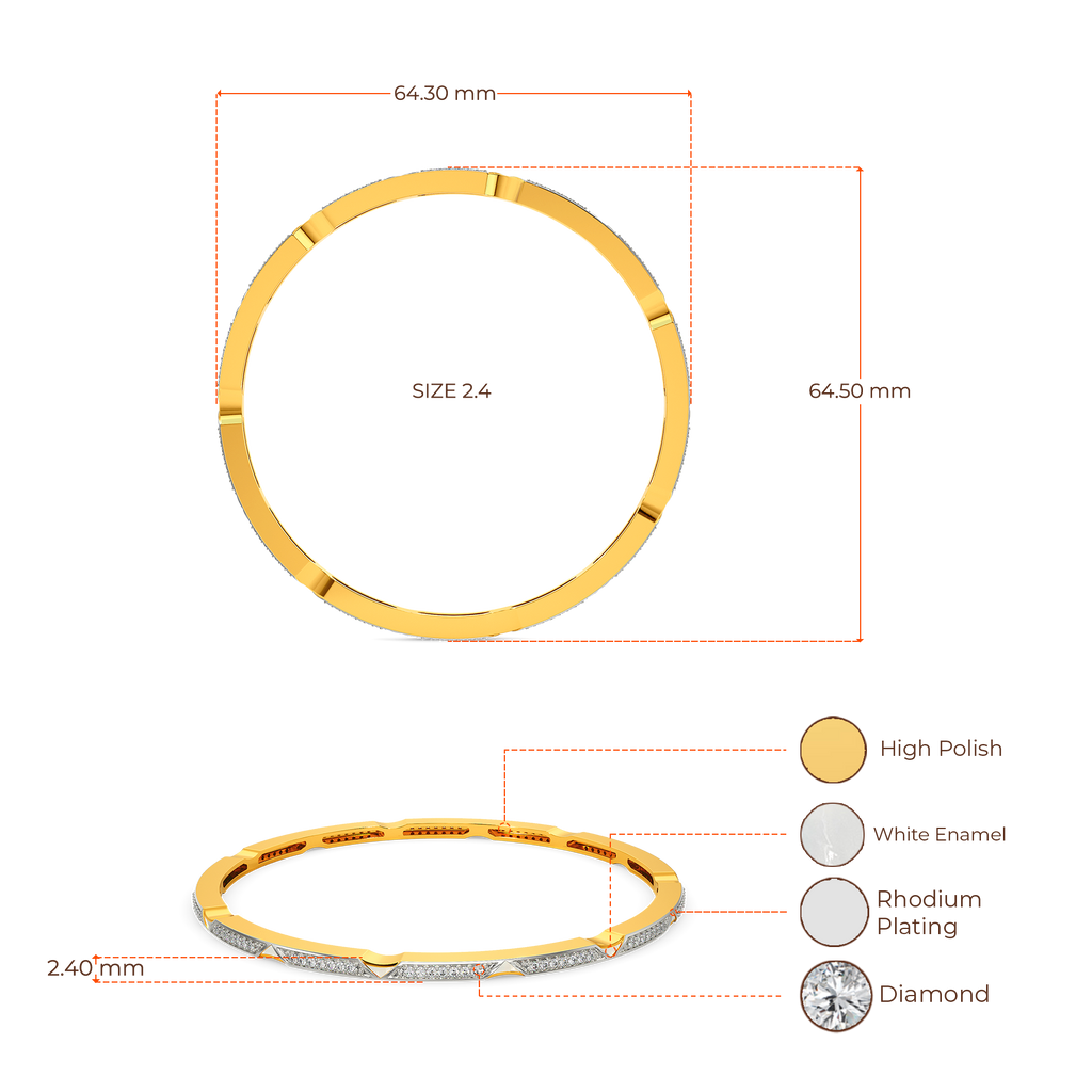 In A White Mood Diamond Bangles