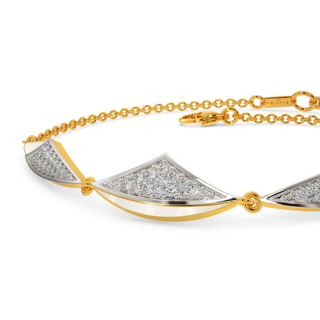 White Edged Diamond Bracelets