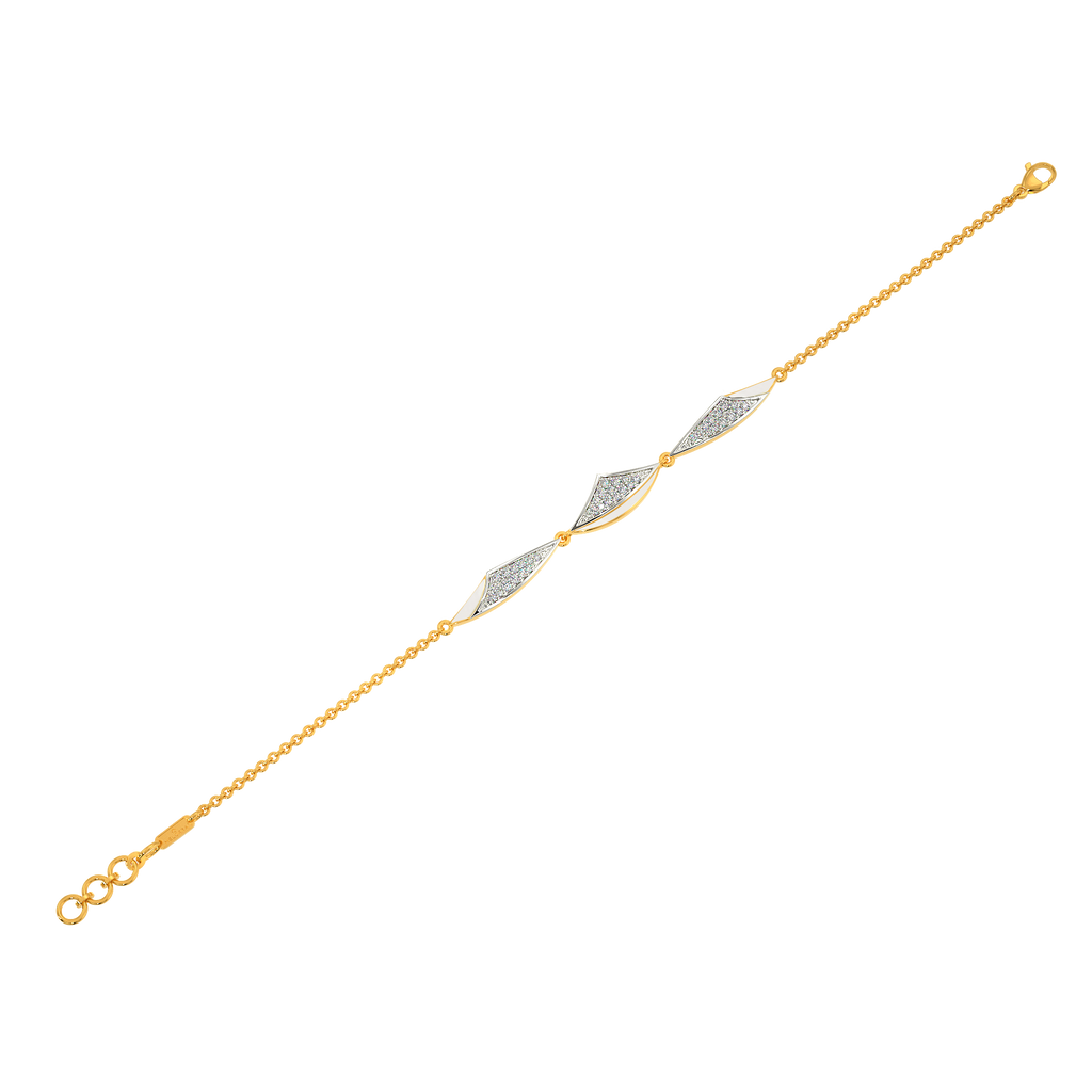 White Edged Diamond Bracelets