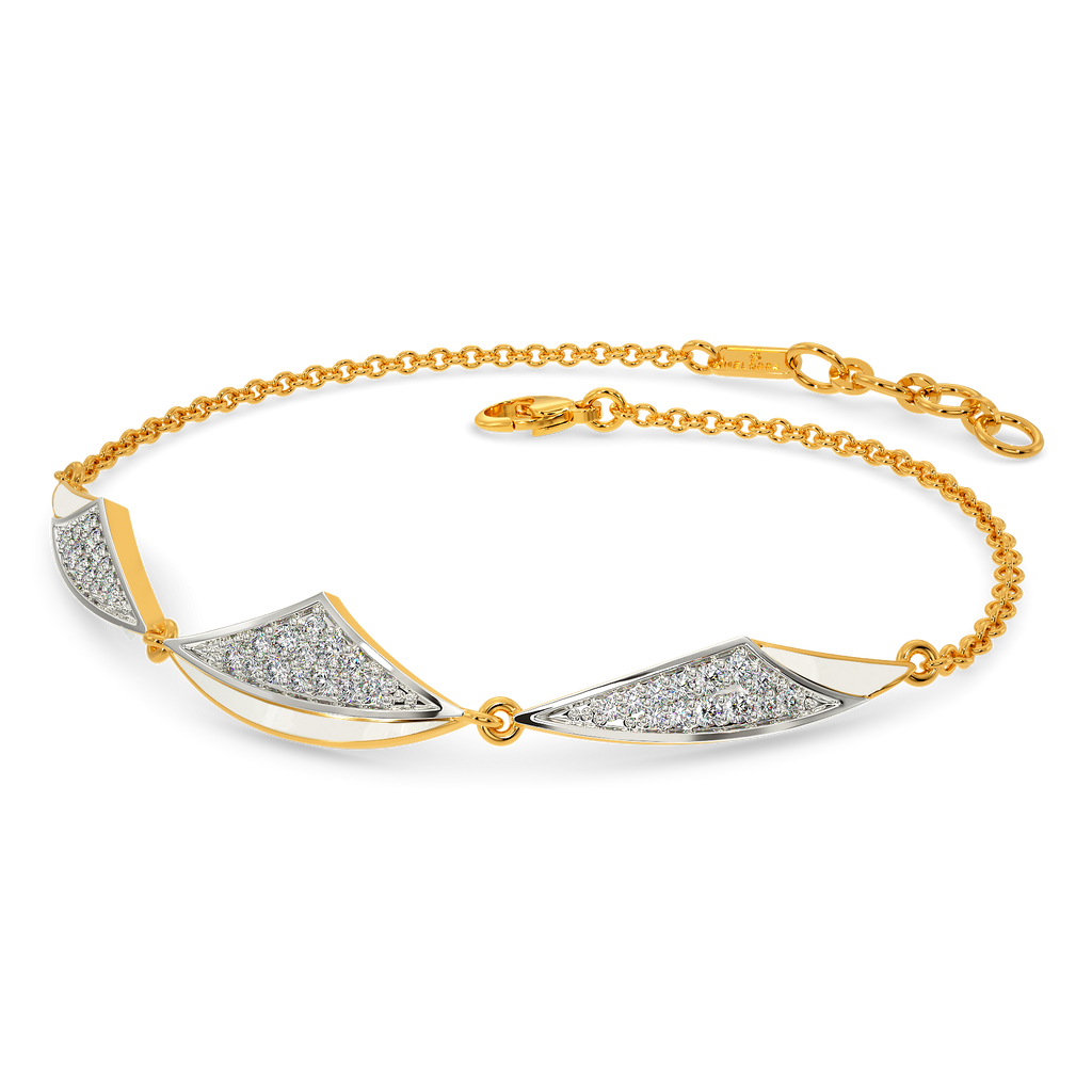 White Edged Diamond Bracelets