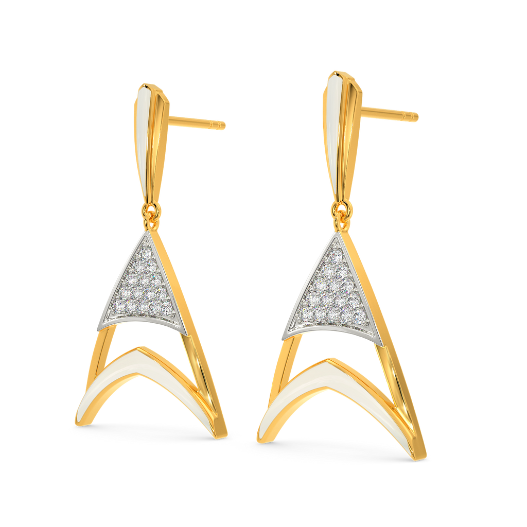 Bold In White Diamond Earrings