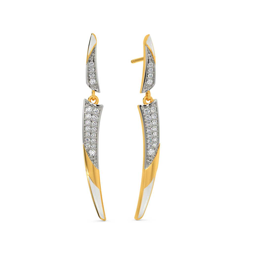White Dare Diamond Earrings