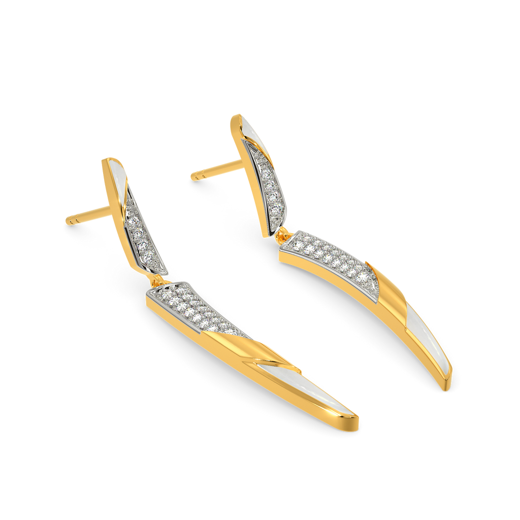 White Dare Diamond Earrings