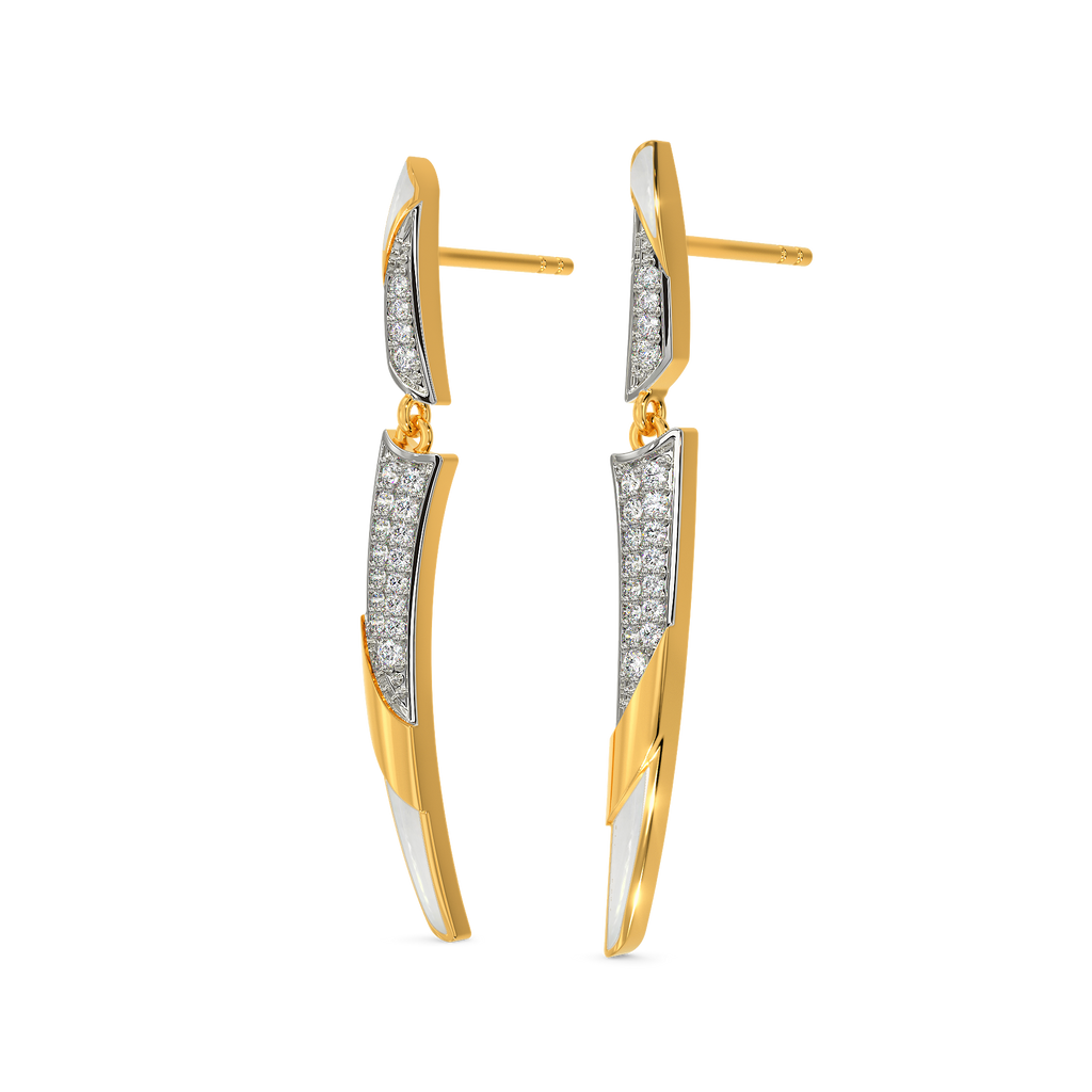 White Dare Diamond Earrings