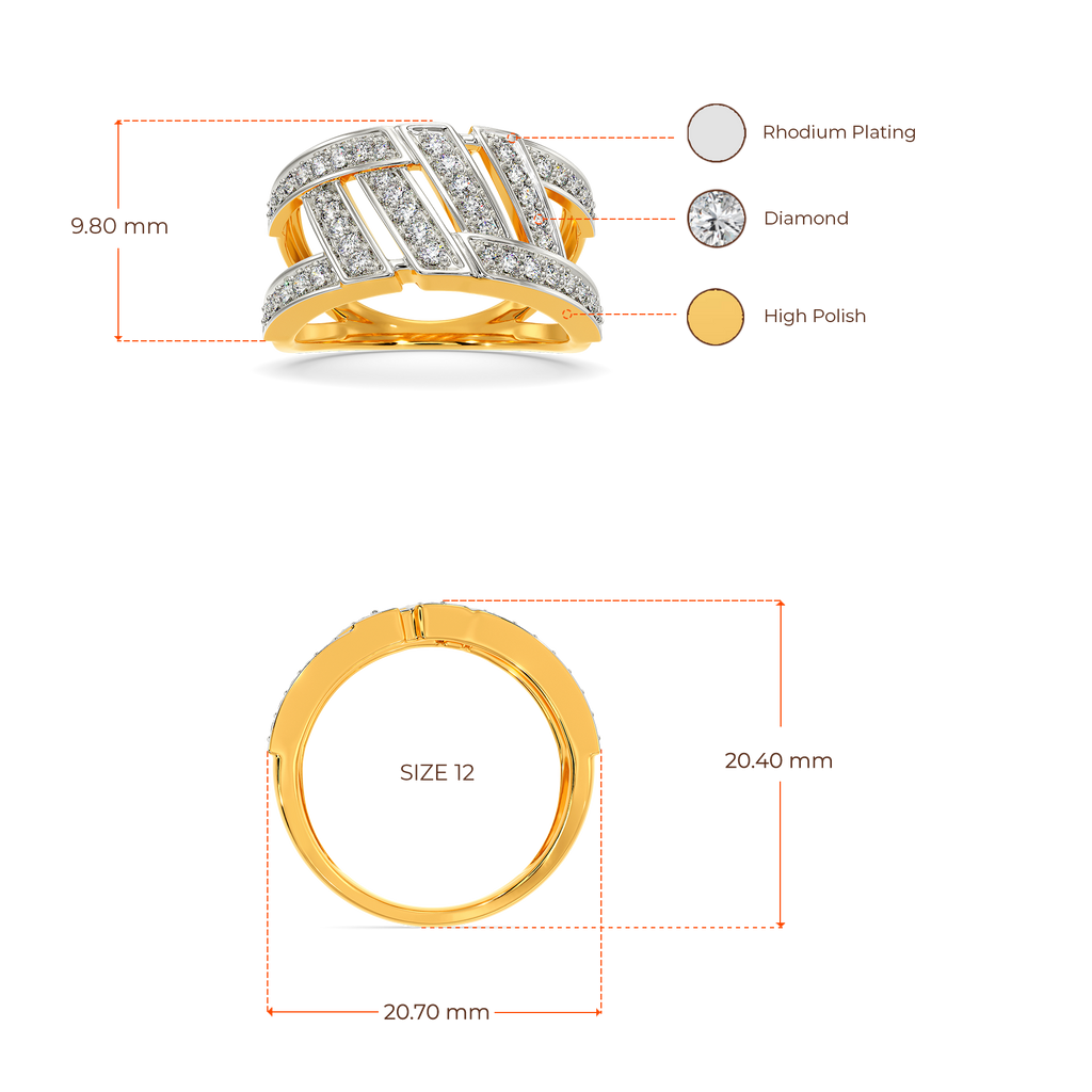 Stripes of Wonder Diamond Rings