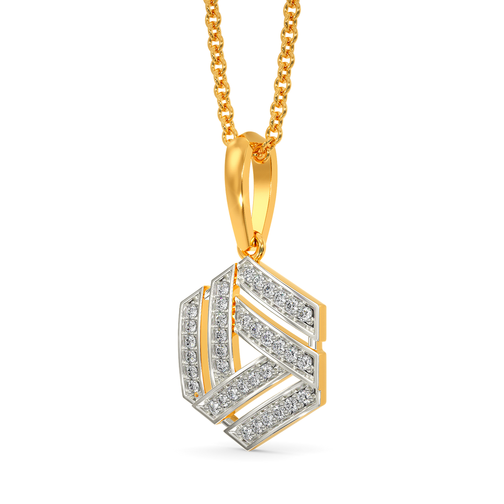 Stripes of Wonder Diamond Pendants
